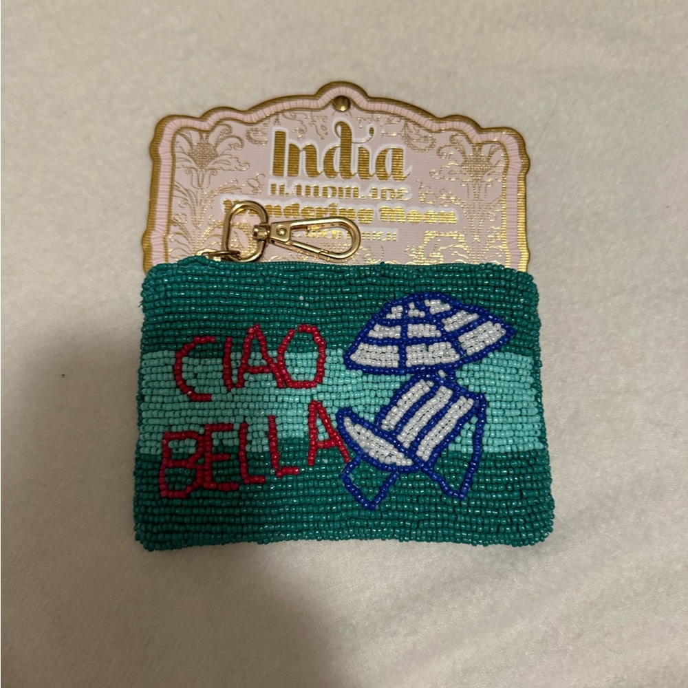Viral ciao Bella Marshalls Green and Blue Beaded Pouch